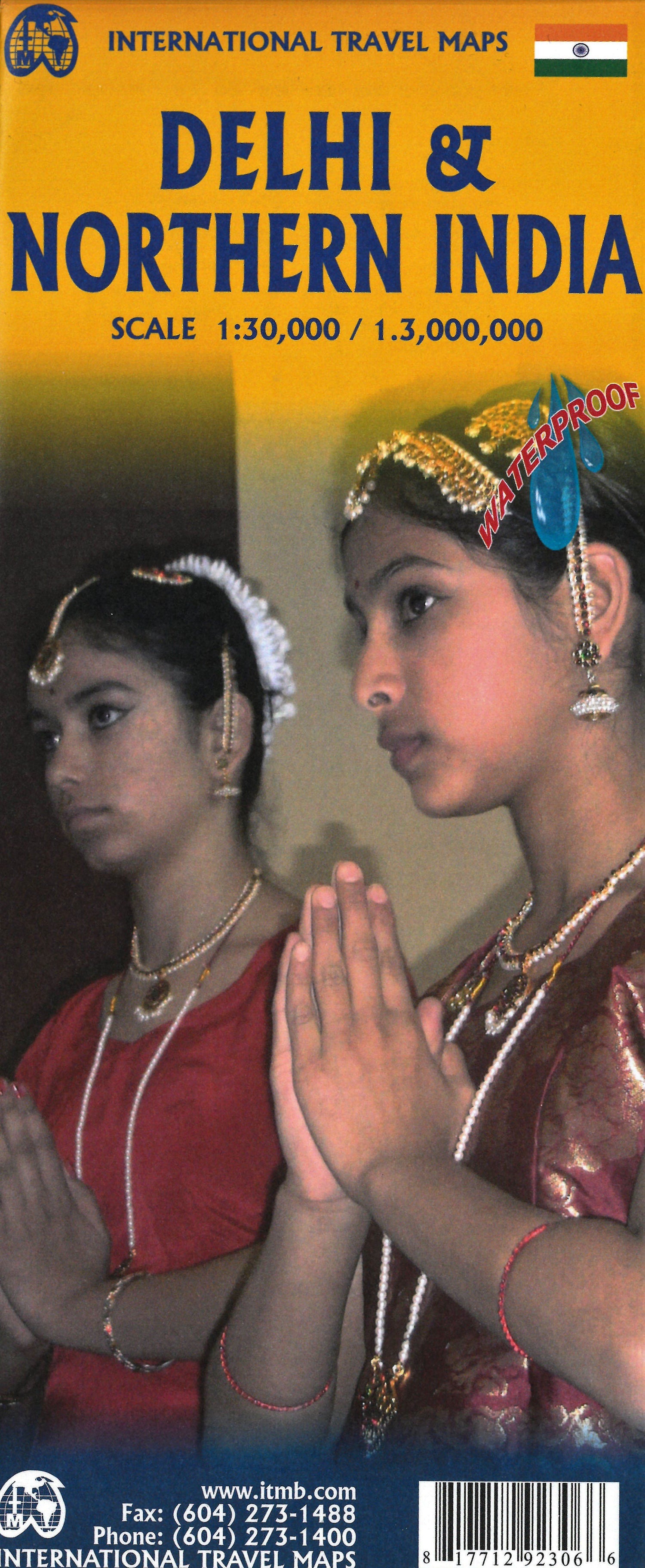 Carte de voyage - Inde Nord & Plan de Delhi | ITM carte routière ITM