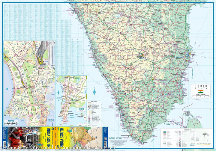 Carte de voyage - Inde Sud | ITM carte pliée ITM 