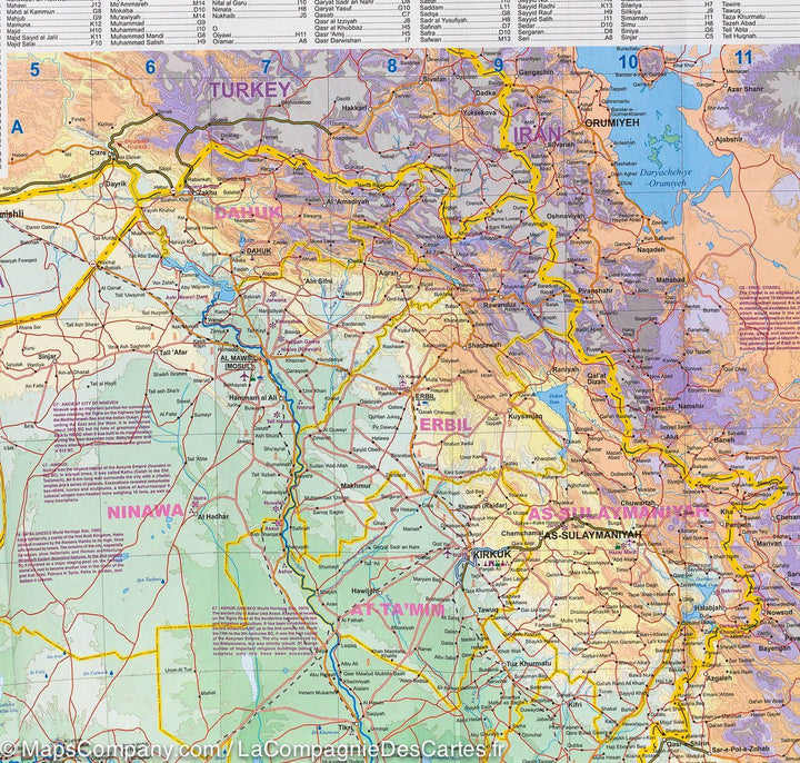 Carte de voyage - Irak & Plan de Bagdad | ITM carte pliée ITM 