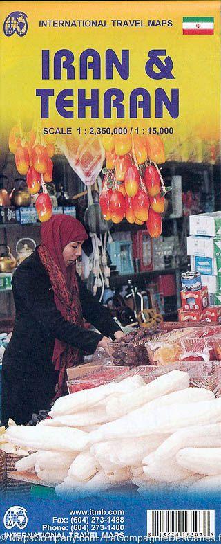 Carte de voyage - Iran & Plan de Téhéran | ITM carte routière ITM