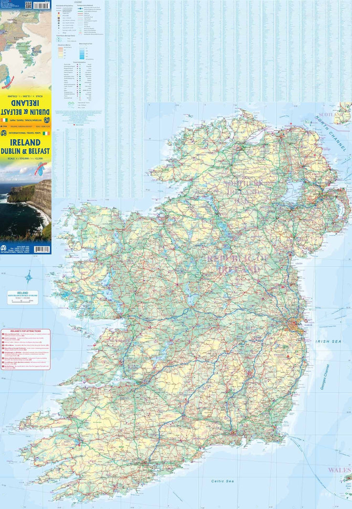 Carte de voyage de l'Irlande et Plans de Belfast et Dublin | ITM - La Compagnie des Cartes