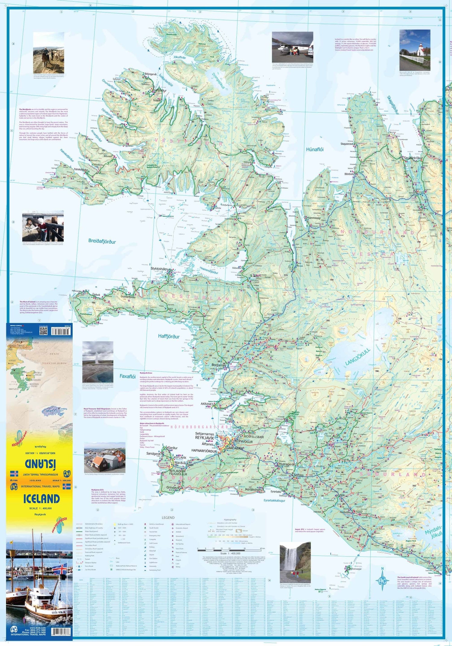 Carte de voyage - Islande (waterproof) | ITM carte routière ITM