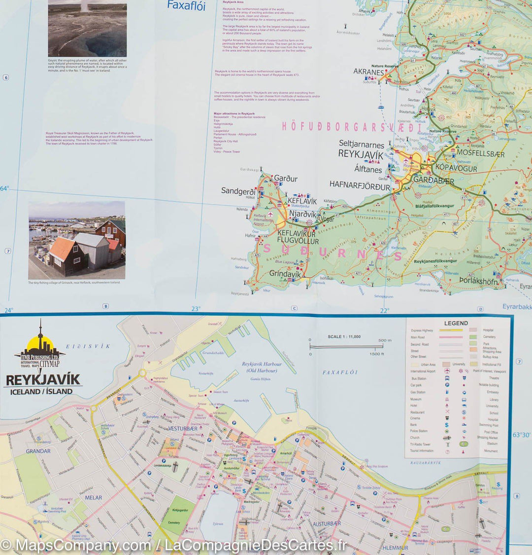 Carte de voyage - Islande (waterproof) | ITM carte pliée ITM 