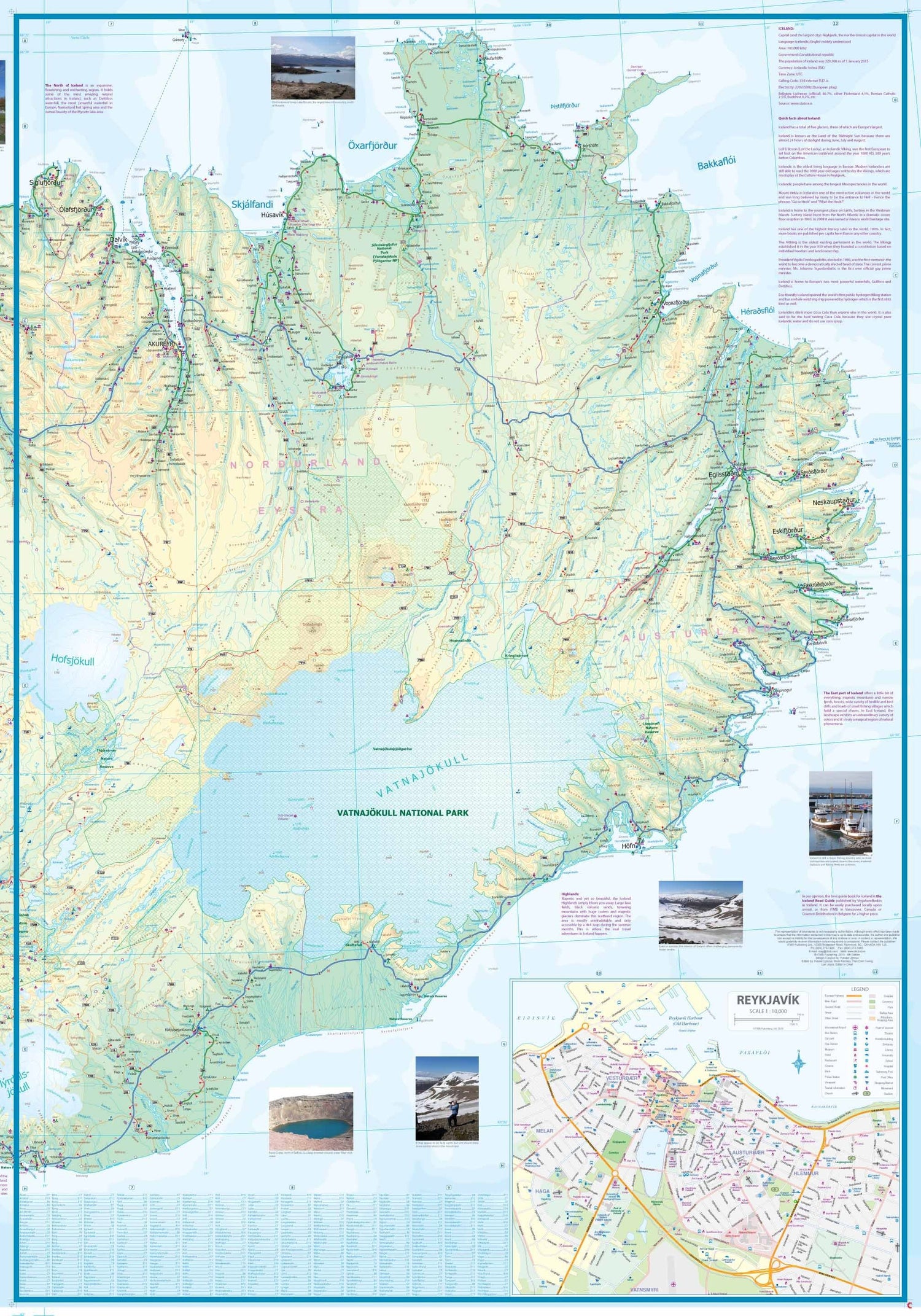 Carte de voyage - Islande (waterproof) | ITM carte routière ITM