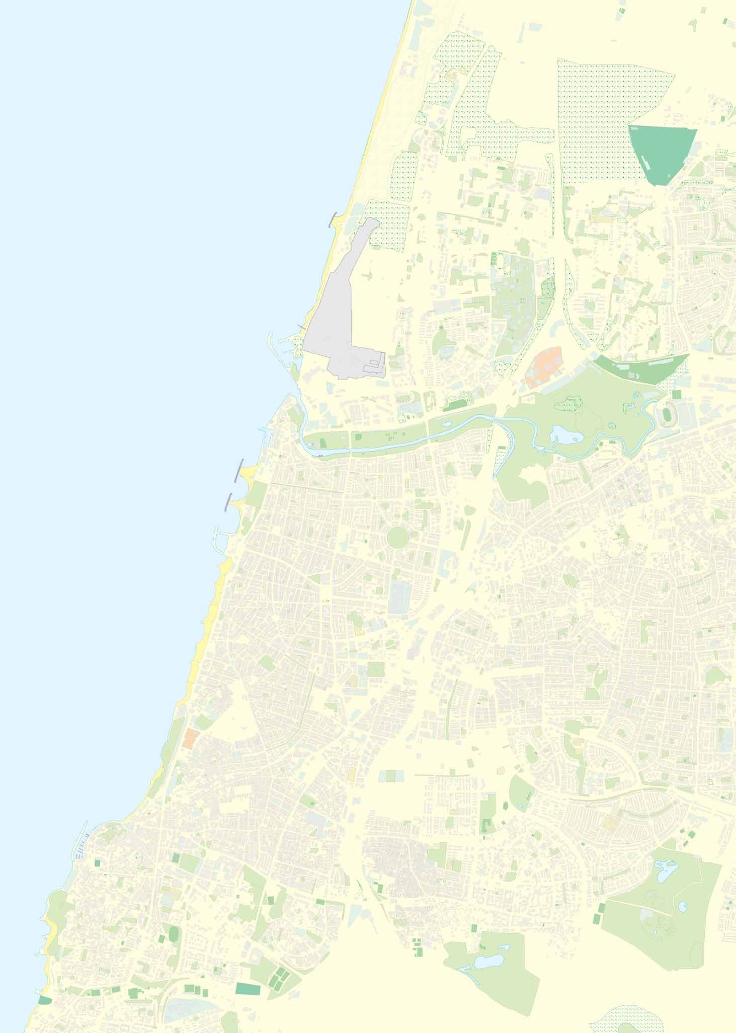 Carte de voyage - Israël centre & Plans de Tel Aviv et Jaffa | ITM carte routière ITM