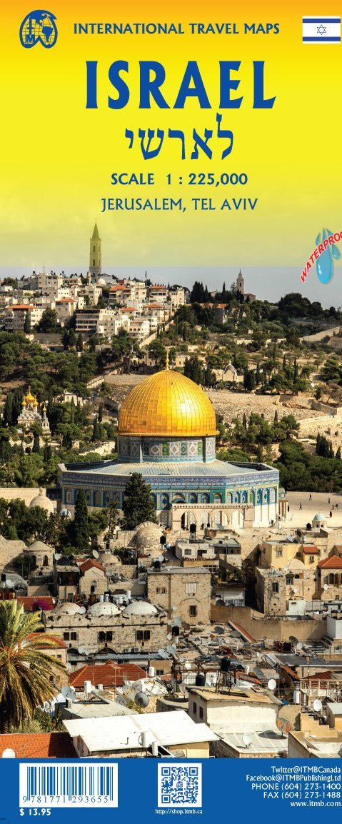 Carte de voyage - Israël & Palestine | ITM carte routière ITM