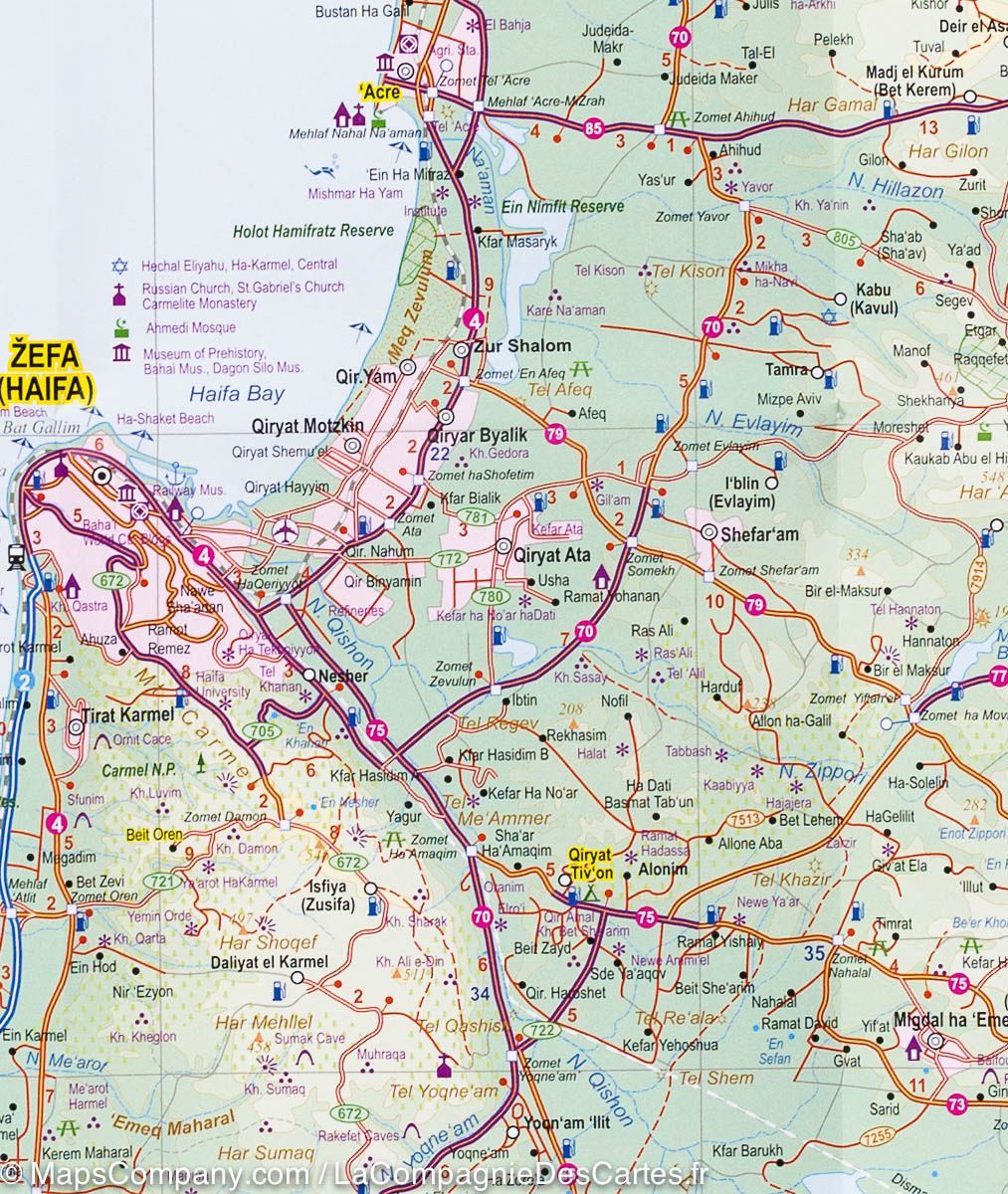 Carte de voyage - Israël & Palestine | ITM carte routière ITM
