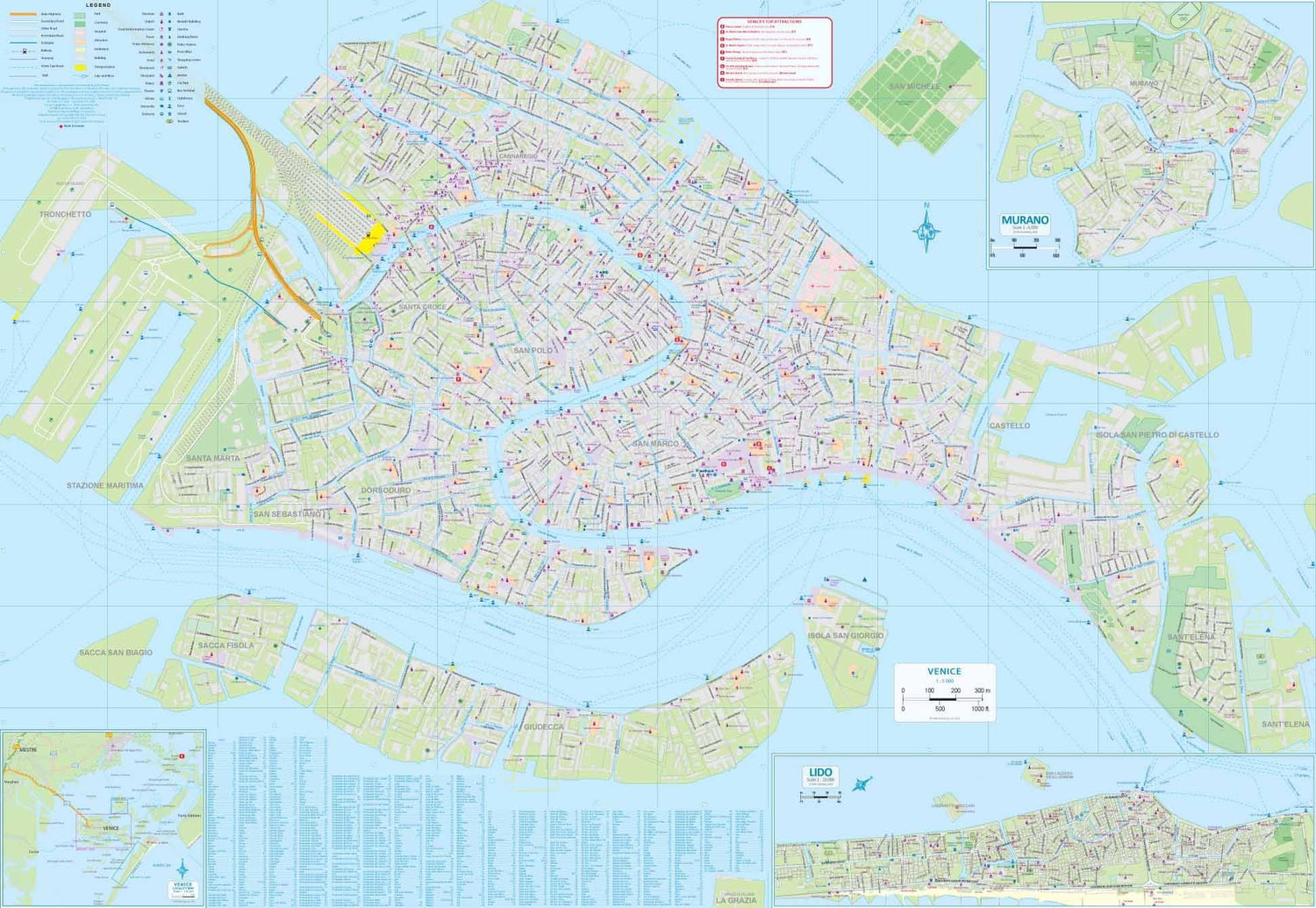 Carte de voyage - Italie Nord & Plan de Venise | ITM carte routière ITM