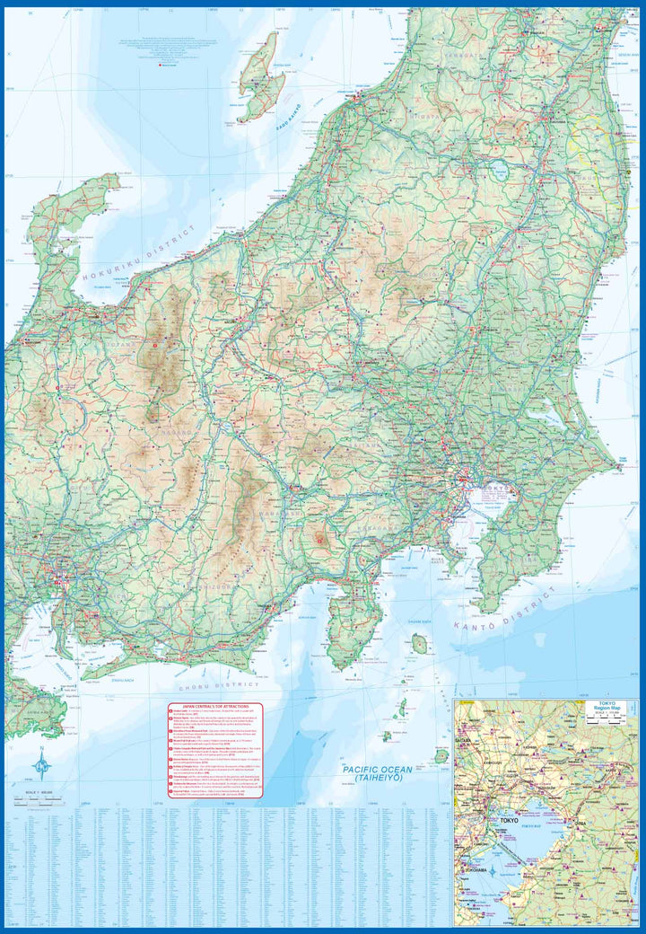 Carte de voyage - Japon Central | ITM carte pliée ITM 
