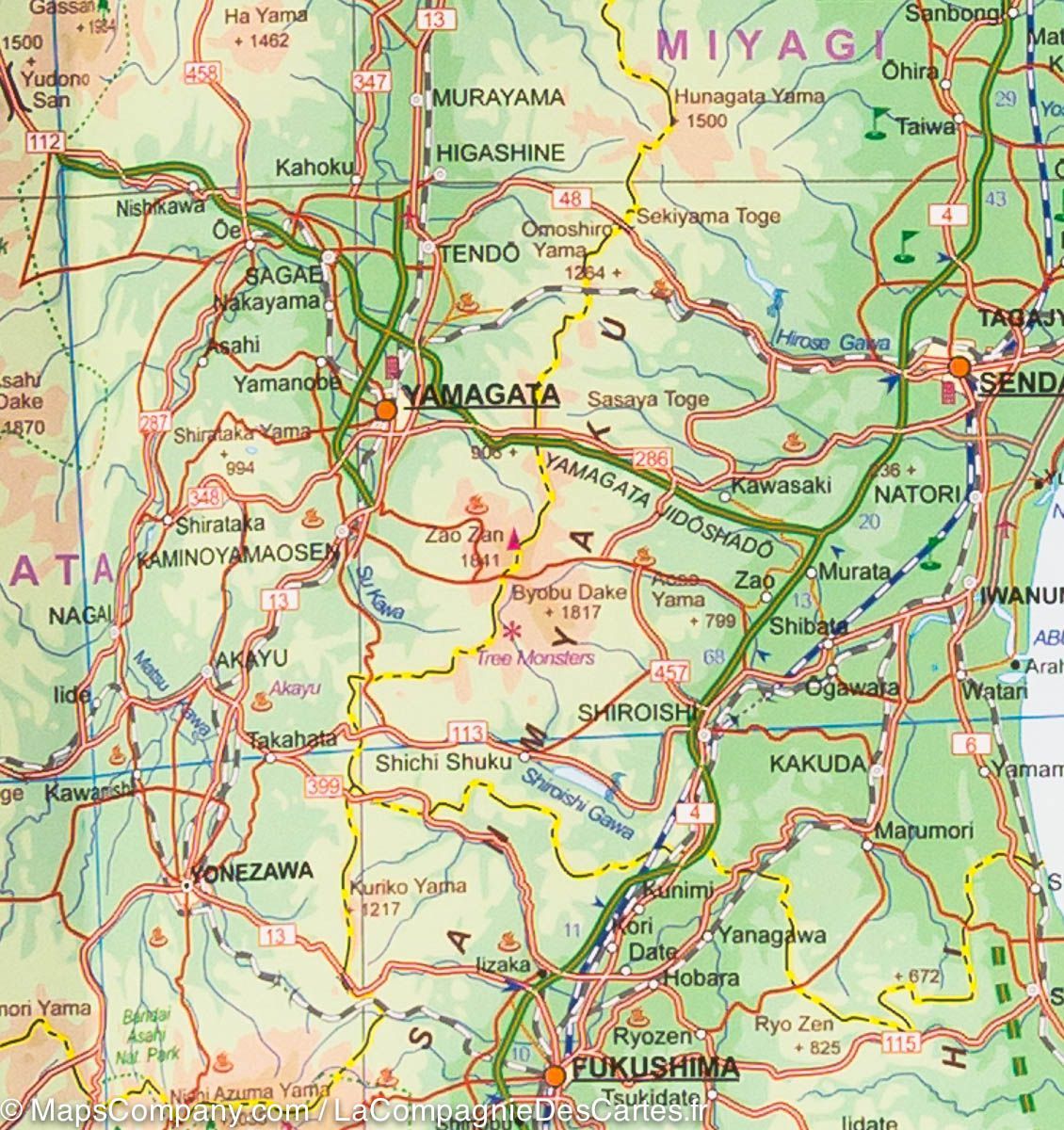 Carte de voyage - Japon | ITM carte routière ITM