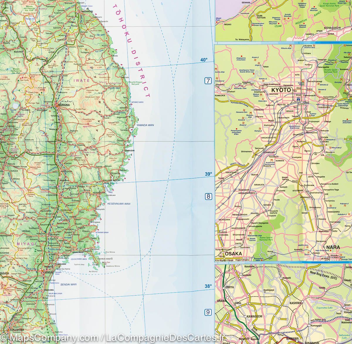 Carte de voyage - Japon | ITM carte routière ITM