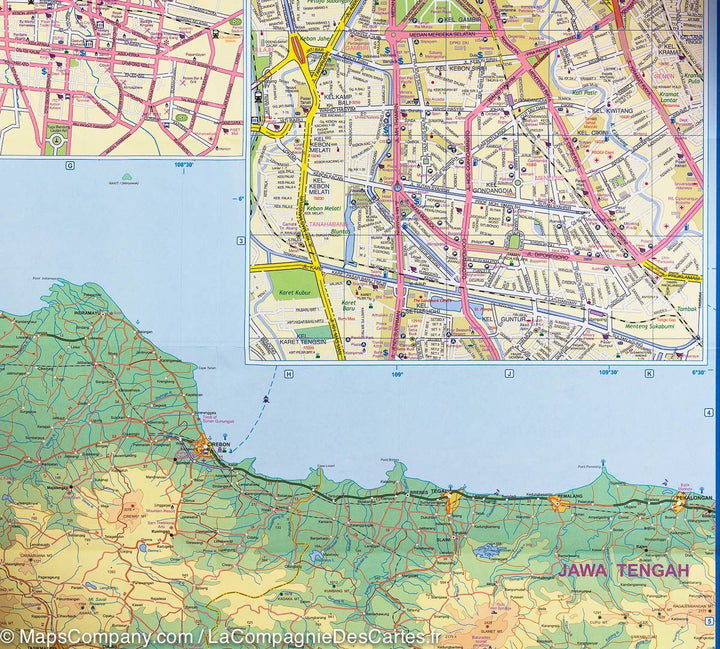 Carte de voyage - Java | ITM carte pliée ITM 