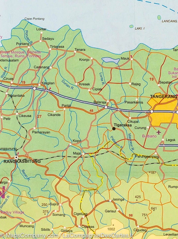 Carte de voyage - Java | ITM carte pliée ITM 