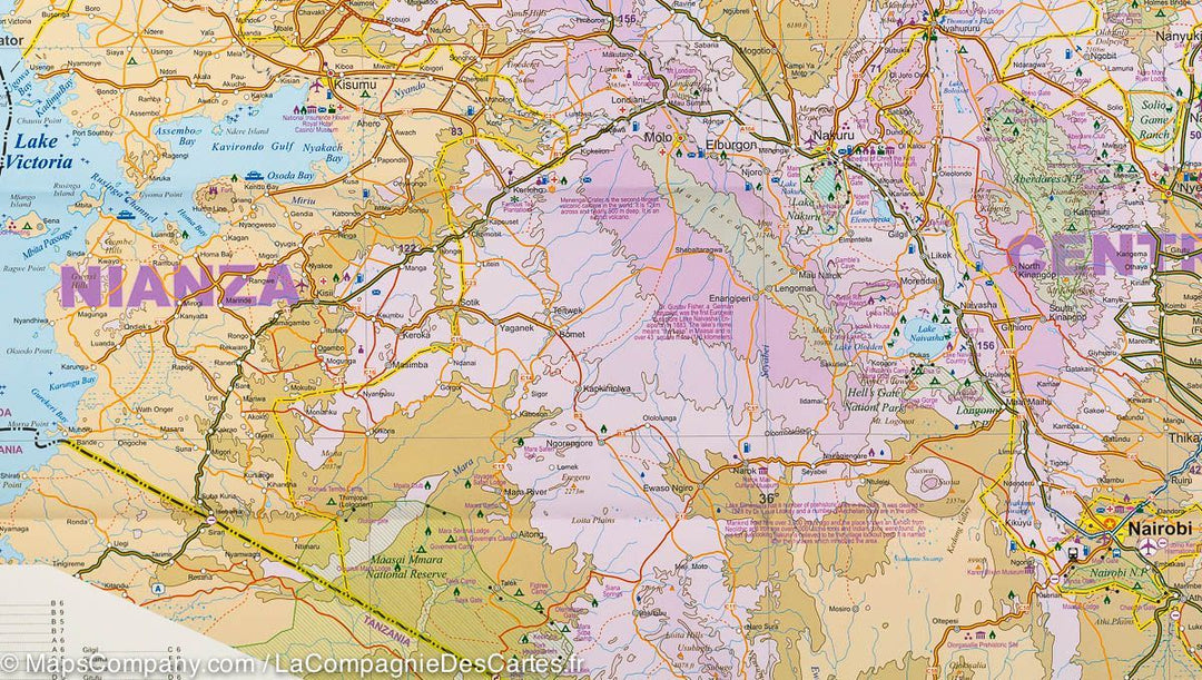 Carte du Kenya | ITM - La Compagnie des Cartes