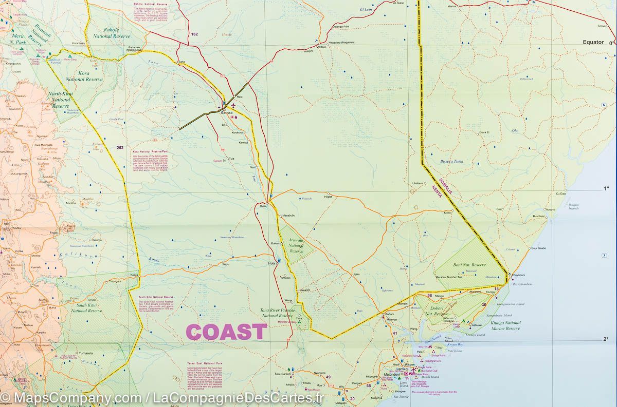 Carte de voyage - Kenya | ITM carte routière ITM