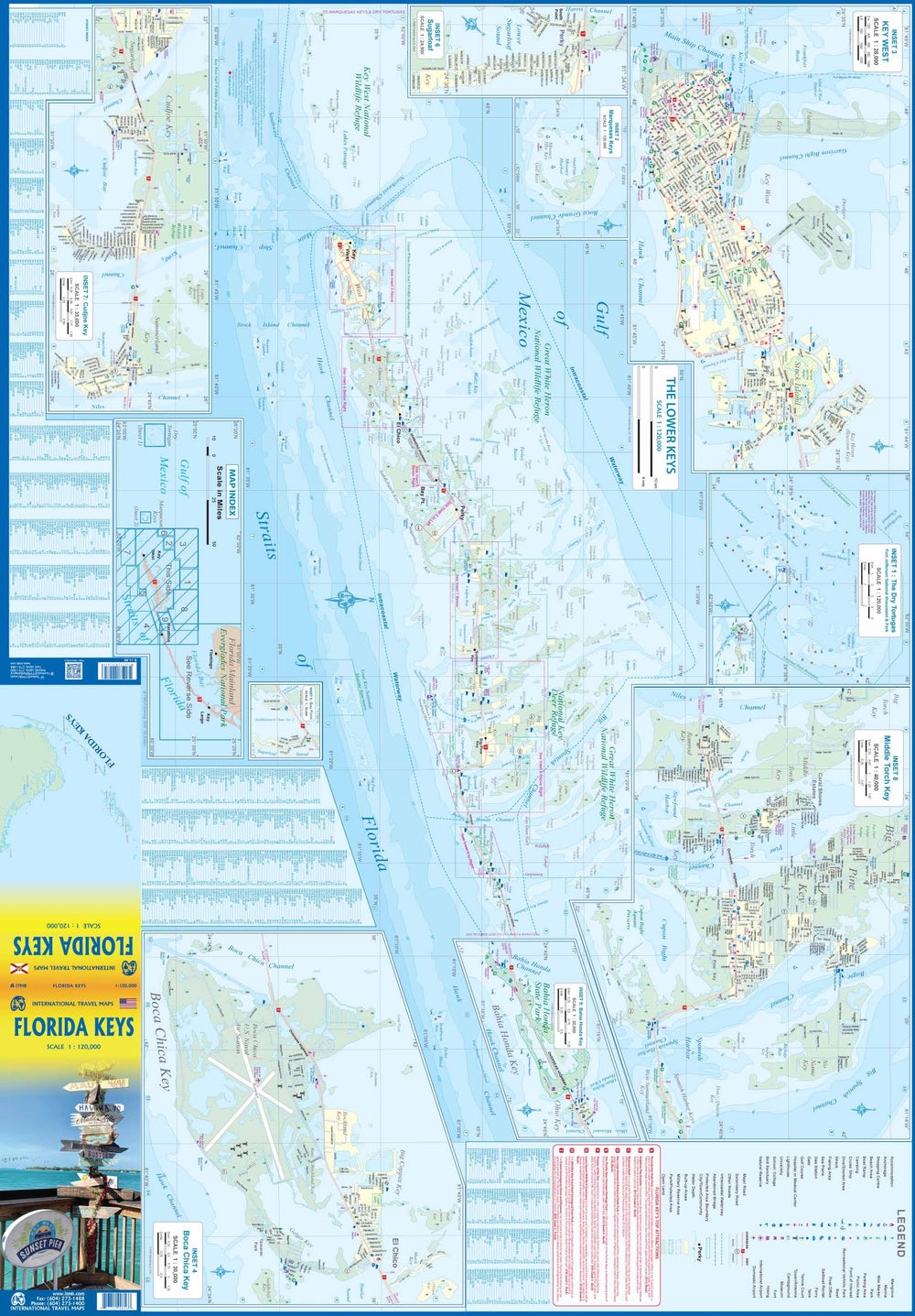 Carte de voyage - Keys (Floride) | ITM carte pliée ITM 