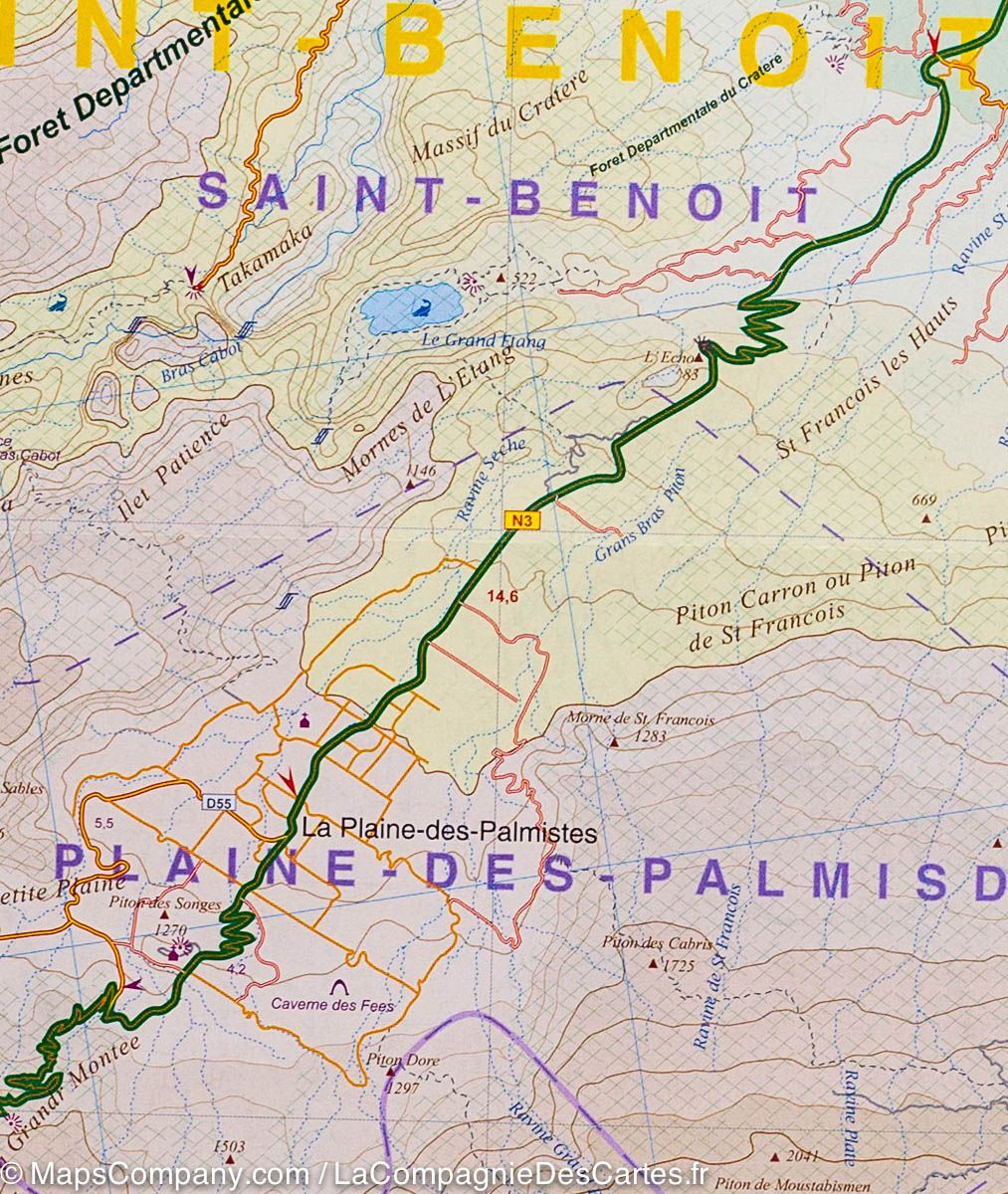 Carte de voyage - La réunion & Ile Maurice | ITM carte routière ITM