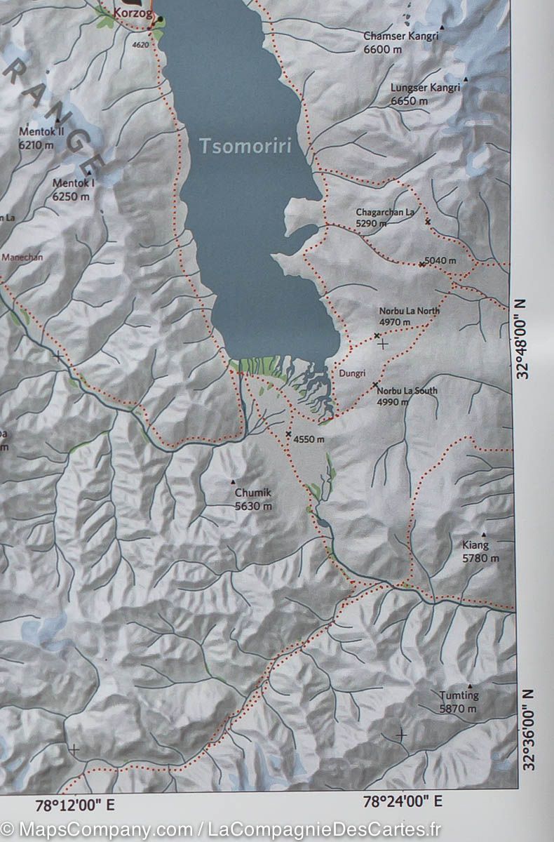 Carte de voyage - Ladakh et Zanskar (Inde) | Olizane carte routière Olizane