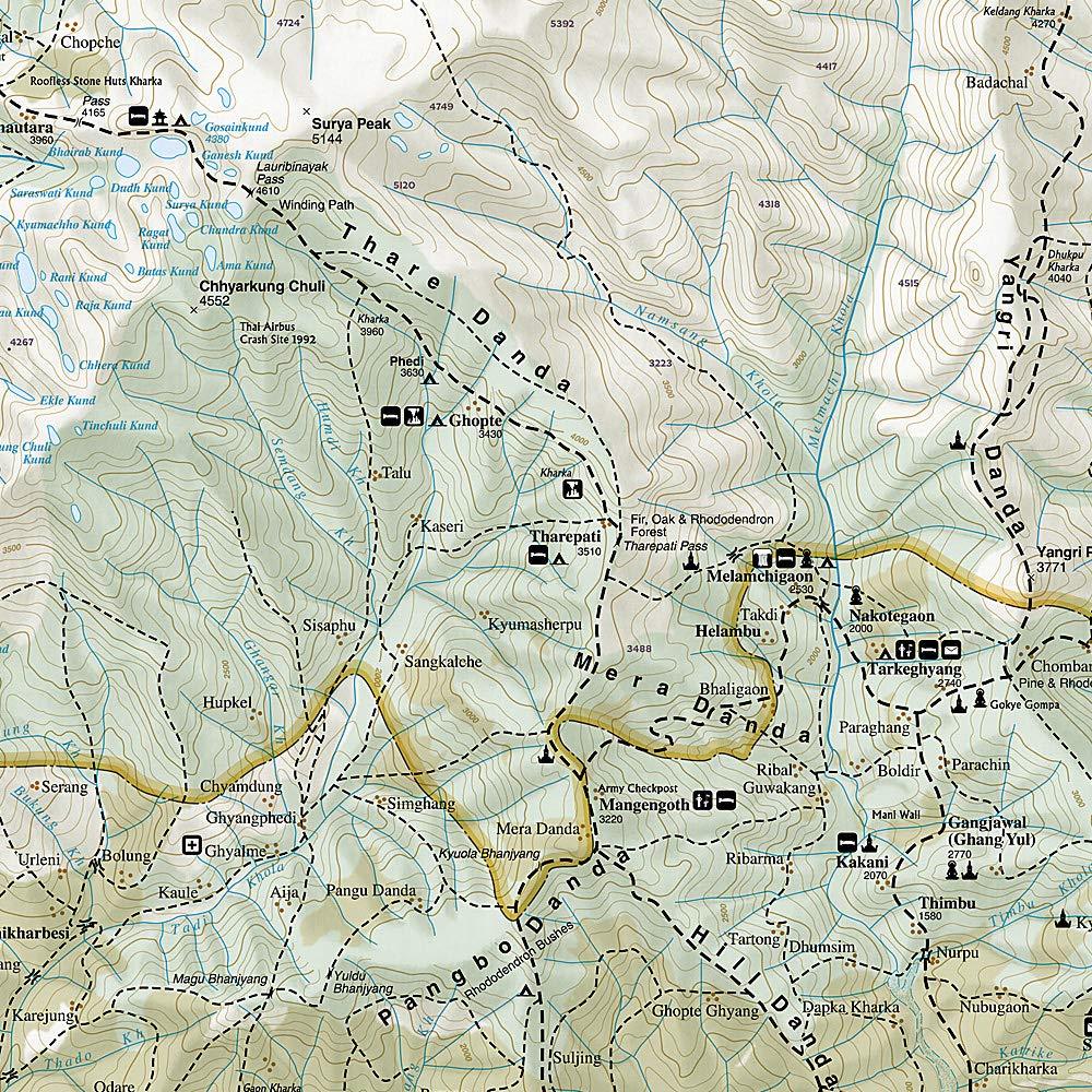 Carte de voyage - Langtang (Népal) | National Geographic carte pliée National Geographic 