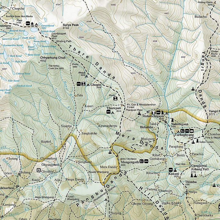 Carte de voyage - Langtang (Népal) | National Geographic carte pliée National Geographic 