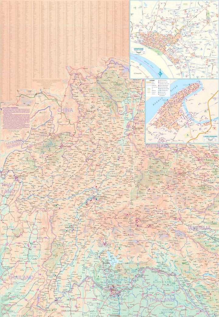 Carte de voyage du Laos | ITM - La Compagnie des Cartes