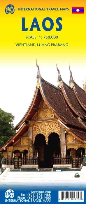 Carte de voyage - Laos | ITM carte routière ITM