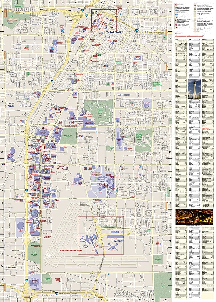 Carte de voyage - Las Vegas (Nevada) | National Geographic carte routière National Geographic
