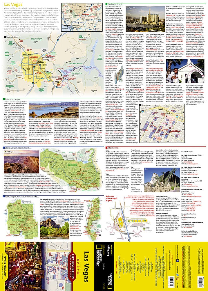 Carte de voyage - Las Vegas (Nevada) | National Geographic carte routière National Geographic