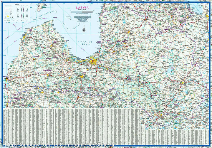 Carte de voyage - Lettonie & Plan de Riga | ITM carte pliée ITM 