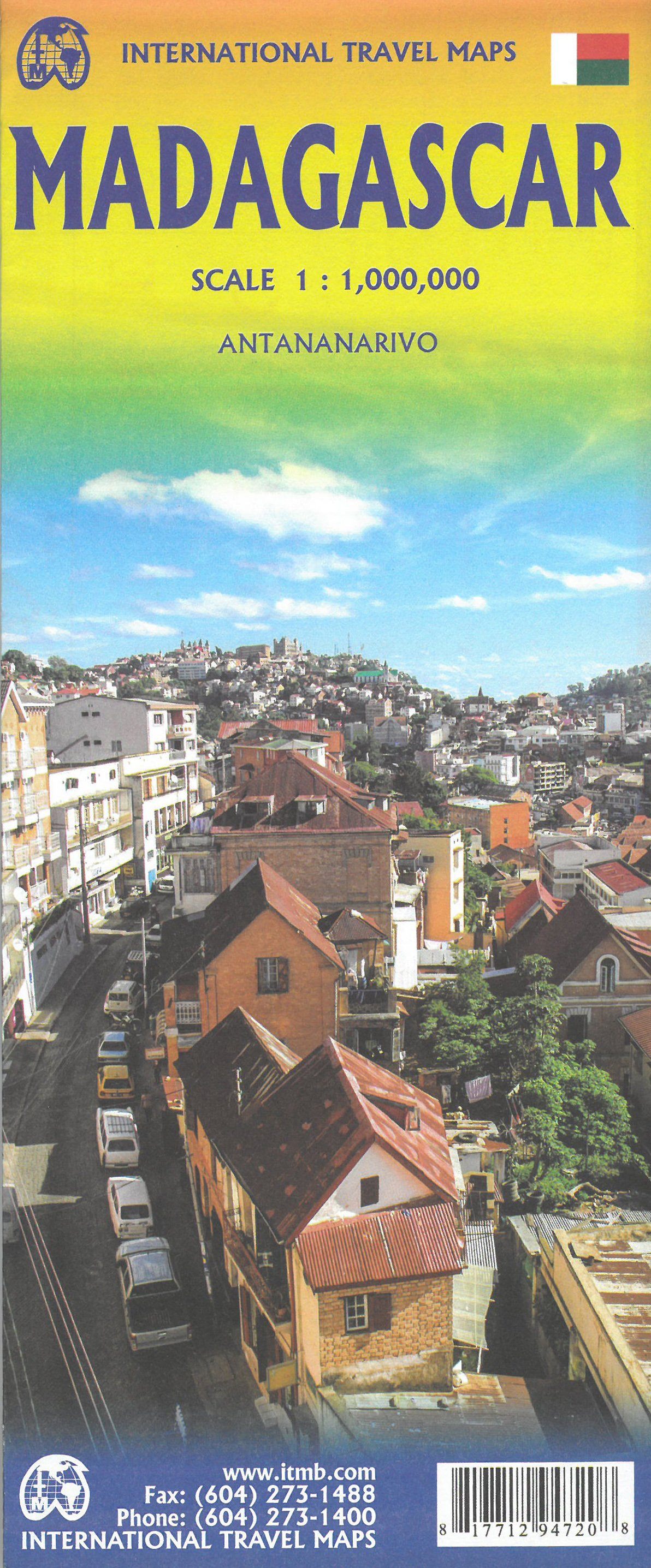 Carte de voyage - Madagascar | ITM carte routière ITM