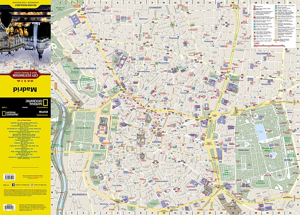 Carte de voyage - Madrid (Espagne) | National Geographic carte pliée National Geographic 
