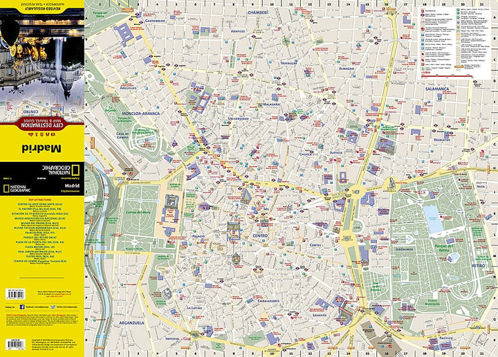 Carte de voyage - Madrid (Espagne) | National Geographic carte pliée National Geographic 
