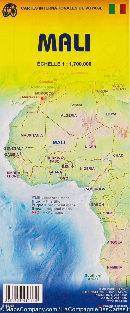 Carte de voyage - Mali | ITM carte routière ITM