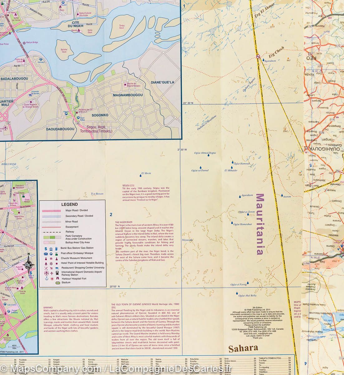 Carte de voyage - Mali | ITM carte routière ITM