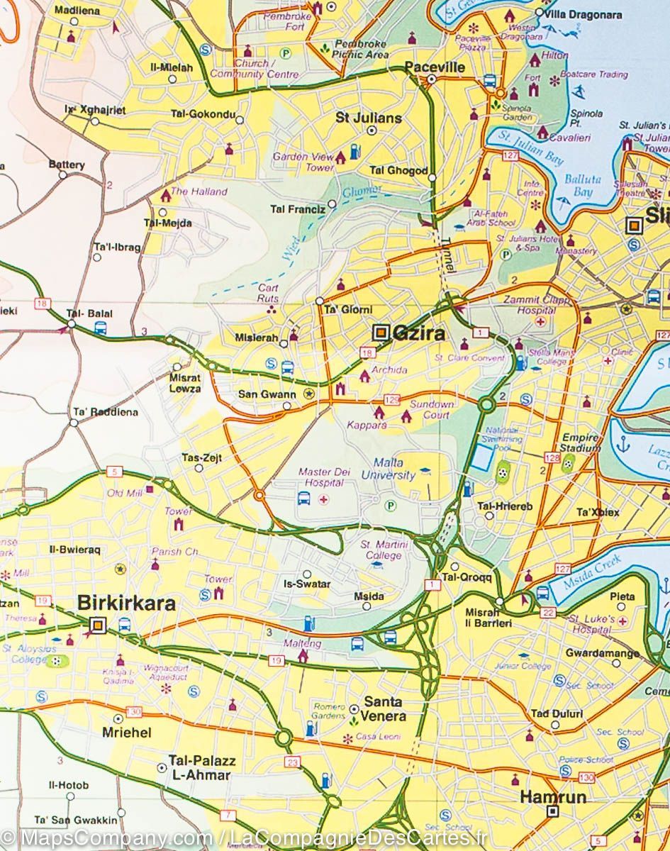 Carte de voyage - Malte & Gozo | ITM carte routière ITM