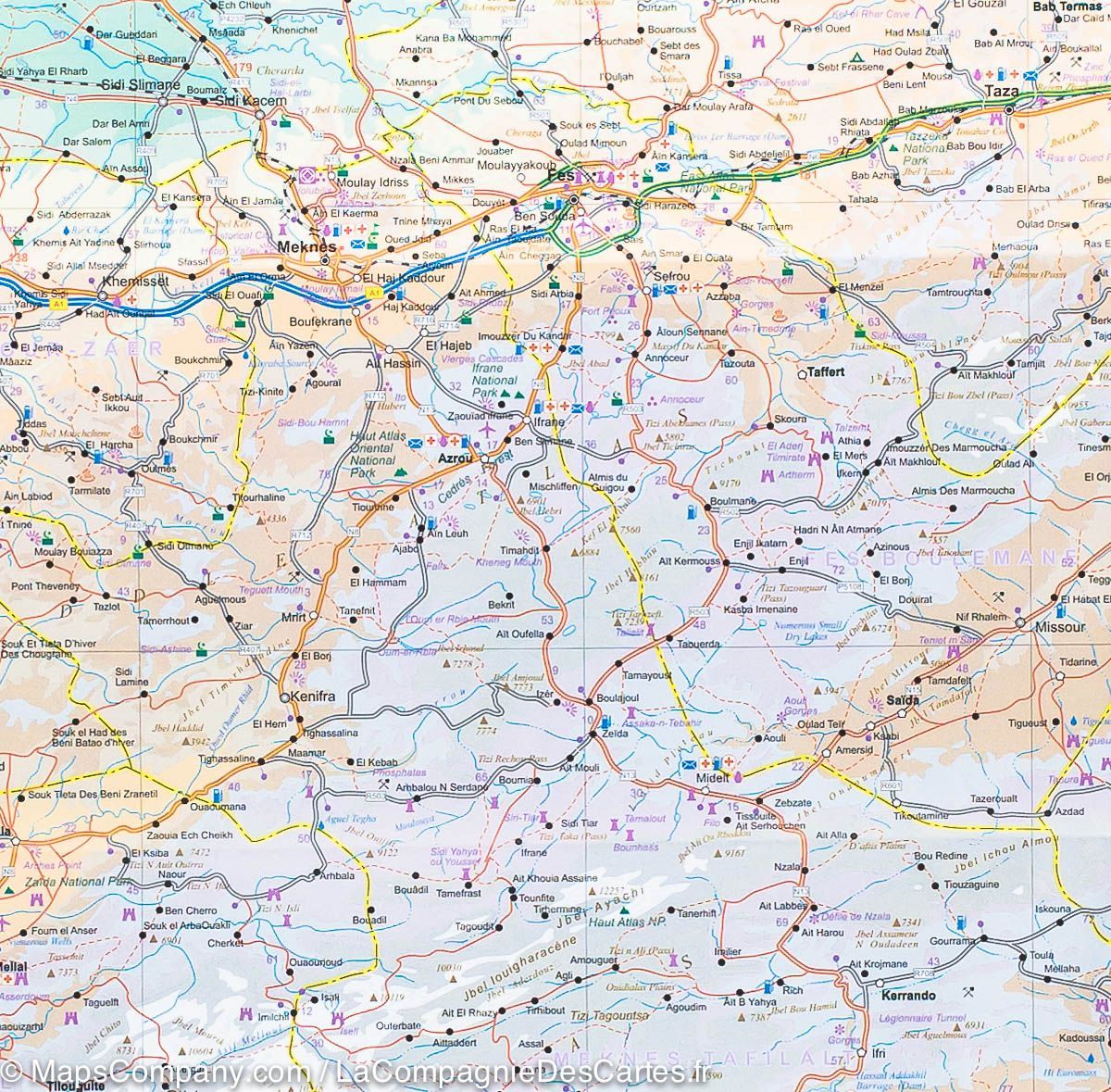 Carte de voyage - Maroc | ITM carte routière ITM
