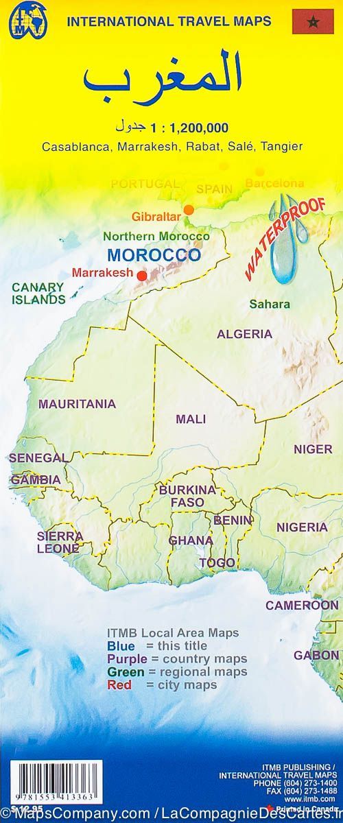 Carte de voyage - Maroc | ITM carte routière ITM