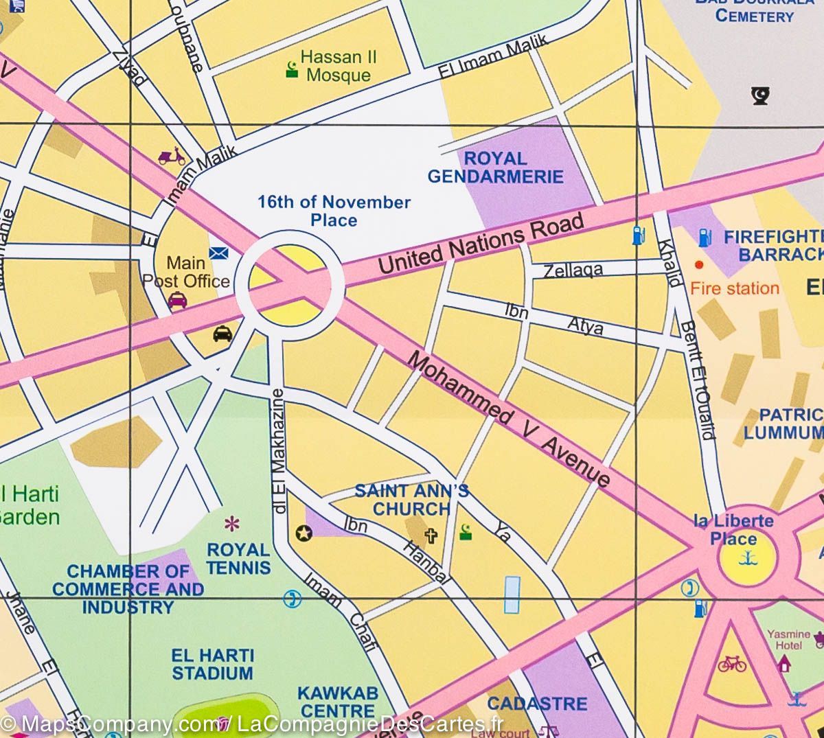 Carte de voyage - Maroc Nord & Plan de Marrakech | ITM carte routière ITM