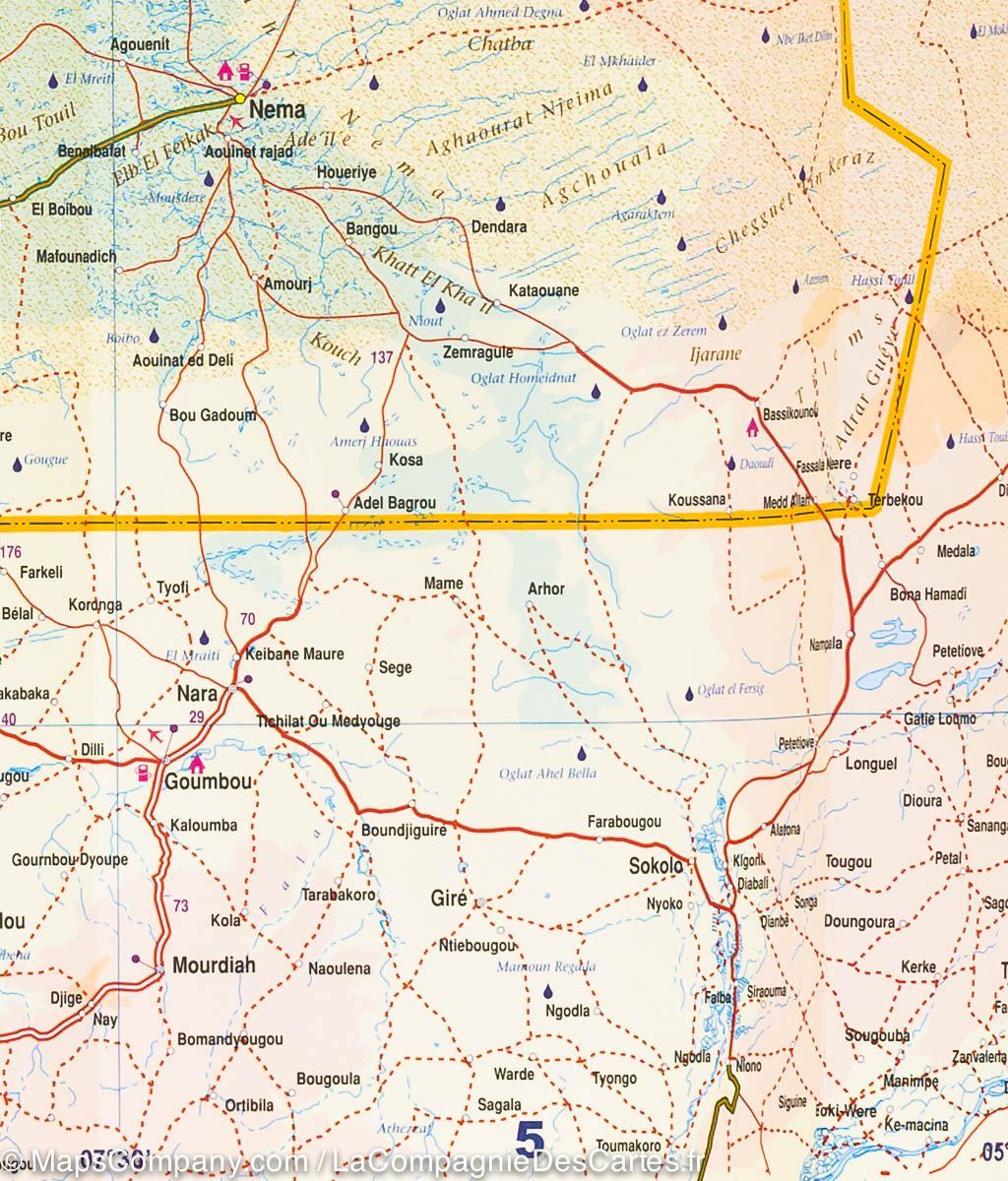 Carte de voyage - Mauritanie & Mali | ITM carte routière ITM