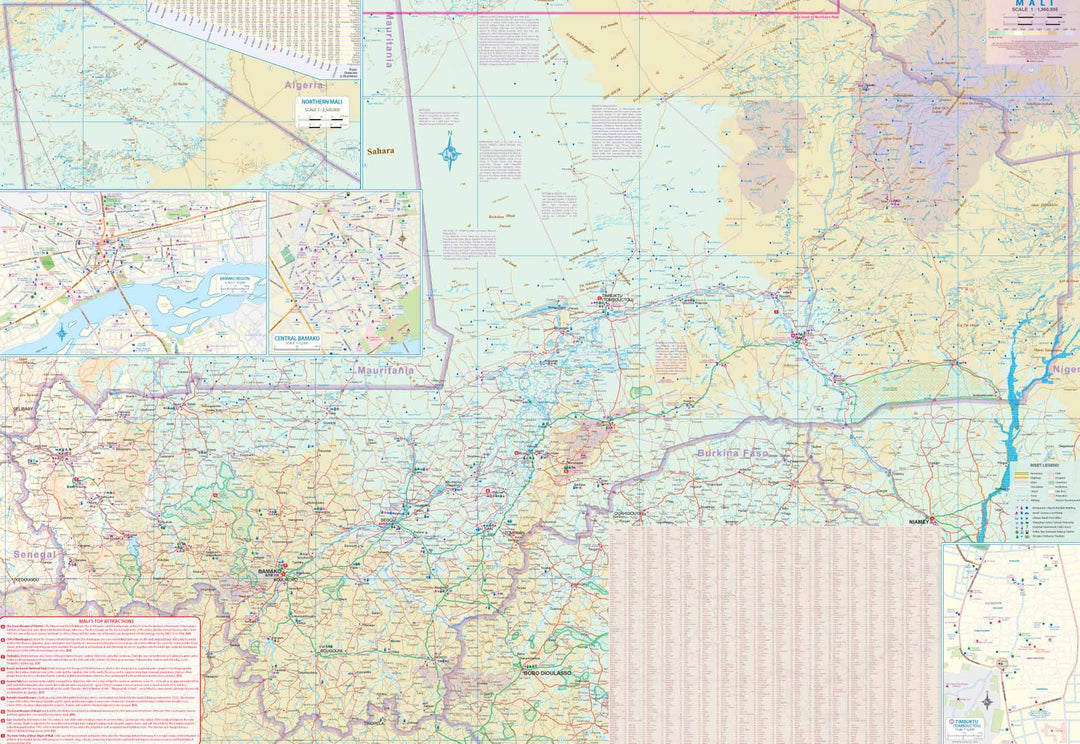 Carte de voyage - Mauritanie & Mali | ITM carte pliée ITM 