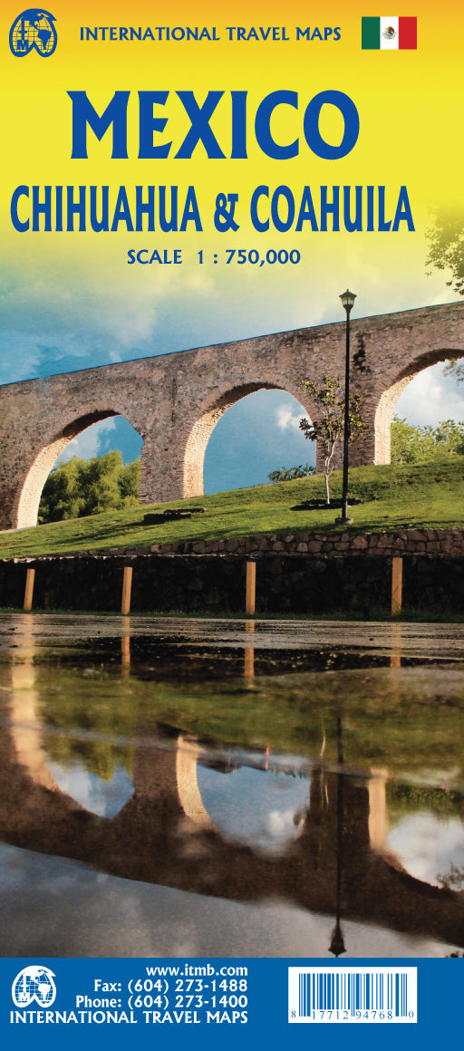 Carte de voyage - Mexique : Chihuahua & Coahuila | ITM carte routière ITM