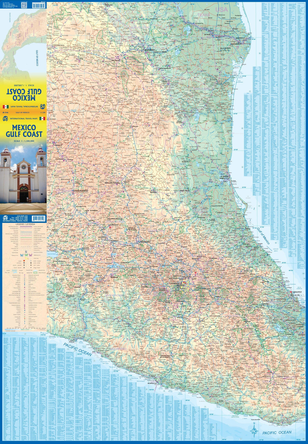 Carte de voyage - Mexique : Golfe du Mexique | ITM carte pliée ITM 