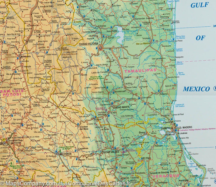 Carte du Mexique | ITM - La Compagnie des Cartes
