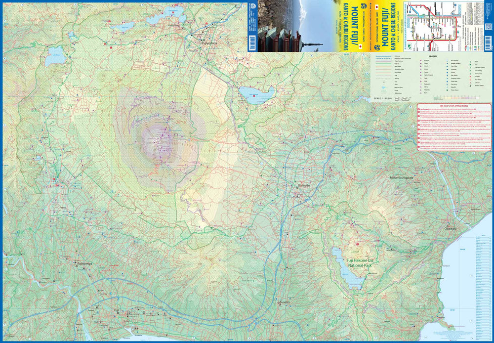 Carte de voyage - Mont Fuji, Kanto & Chubu (Japon) | ITM carte pliée ITM 