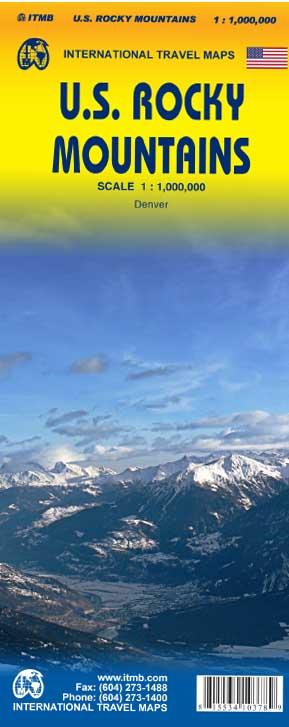 Carte de voyage - Montagnes Rocheuses (USA) | ITM carte routière ITM