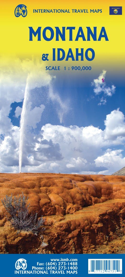 Carte de voyage - Montana & Idaho (USA) | ITM carte routière ITM
