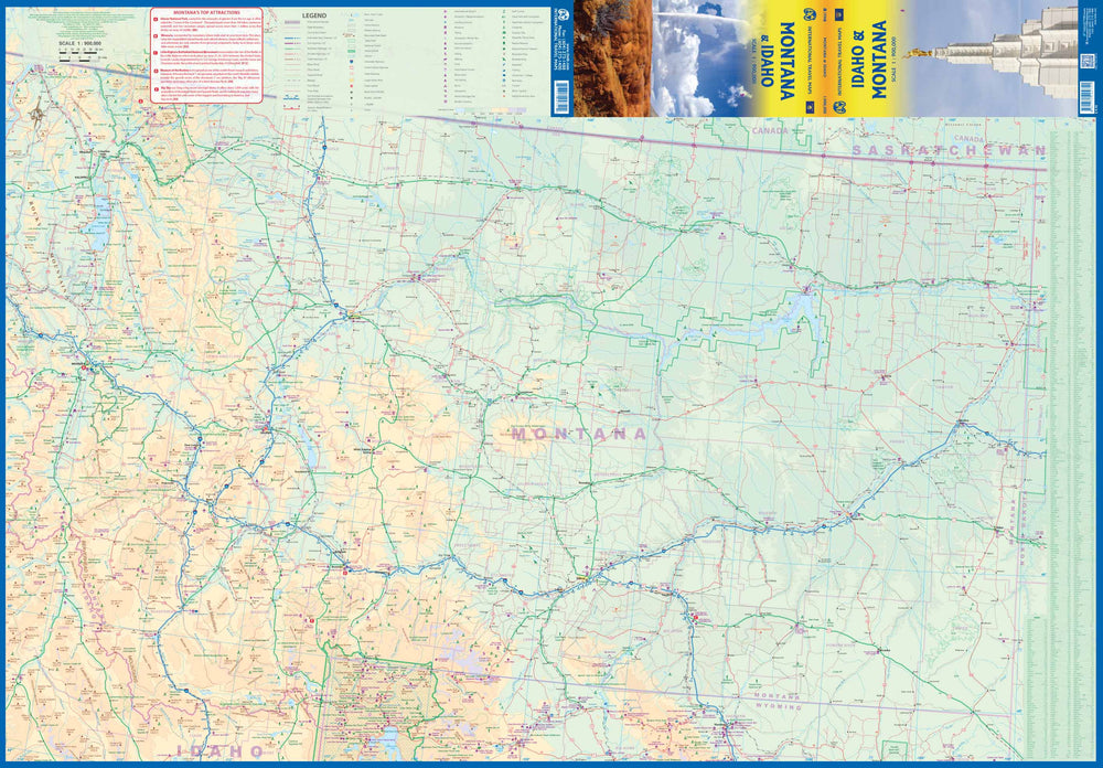 Carte de voyage - Montana & Idaho (USA) | ITM carte pliée ITM 
