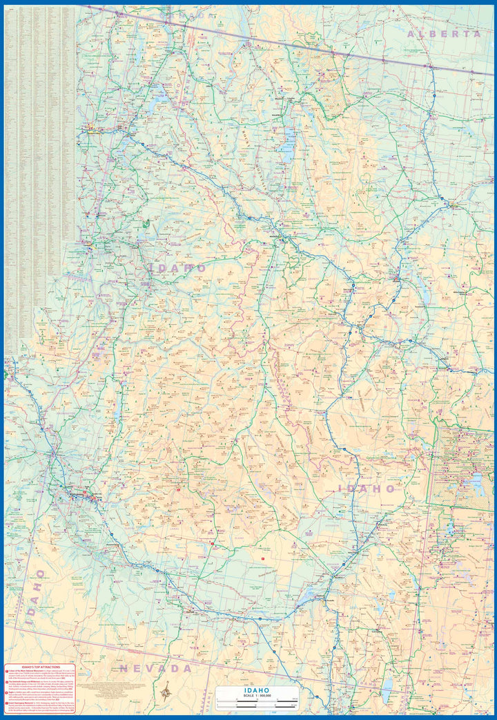 Carte de voyage - Montana & Idaho (USA) | ITM carte pliée ITM 