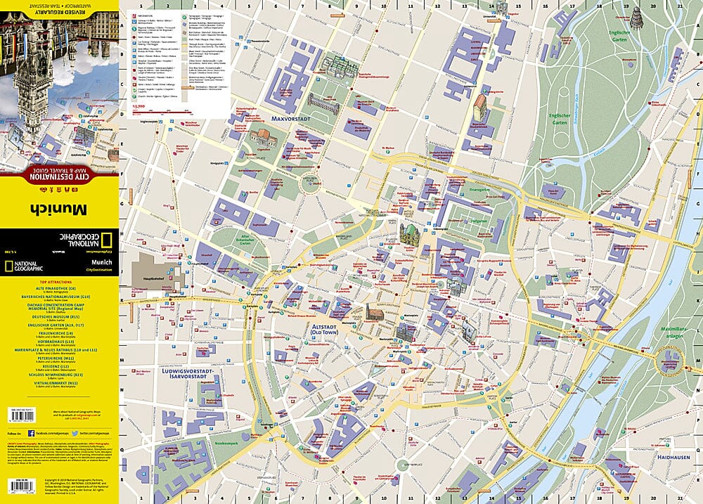 Carte de voyage - Munich (Allemagne) | National Geographic carte pliée National Geographic 