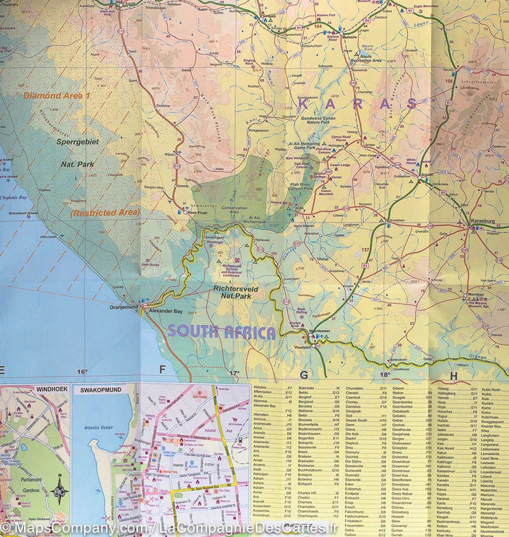 Carte de voyage - Namibie | ITM carte pliée ITM 